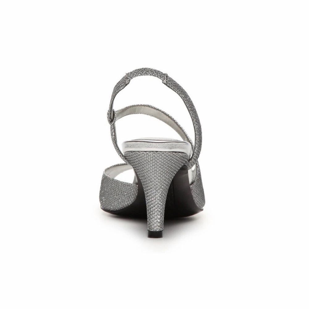 Kelly & Katie Shimmering silver Heels - Picture 5 of 8